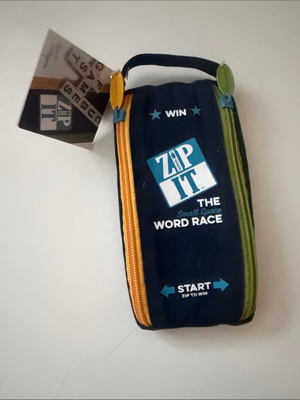 Zip It Navy Word Race Dual-Zip Game Case byu